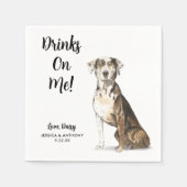 ドッグ結婚ズカクテルナプキン スタンダードカクテルナプキン (正面)