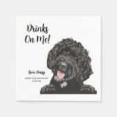 ドッグ結婚ズカクテルナプキン スタンダードカクテルナプキン (正面)