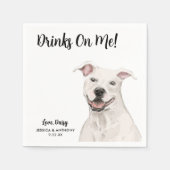 ドッグ結婚ズカクテルナプキン スタンダードカクテルナプキン (正面)