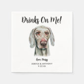 ドッグ結婚ズカクテルナプキン スタンダードカクテルナプキン (正面)