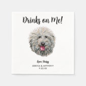 ドッグ結婚ズカクテルナプキン スタンダードカクテルナプキン (正面)