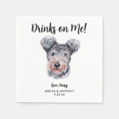 ドッグ結婚ズカクテルナプキン スタンダードカクテルナプキン (正面)