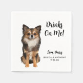 ドッグ結婚ズカクテルナプキン スタンダードカクテルナプキン (正面)