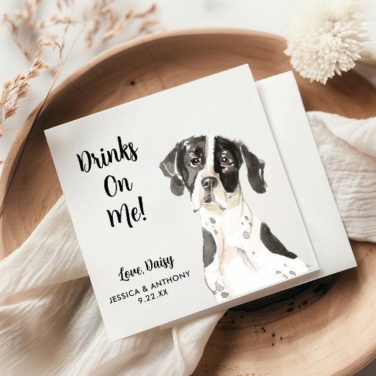 ドッグ結婚ズカクテルナプキン スタンダードカクテルナプキン