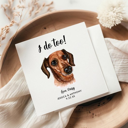 ドッグ結婚ズカクテルナプキン スタンダードカクテルナプキン