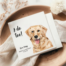 ドッグ結婚ズカクテルナプキン