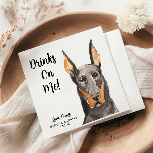 ドッグ結婚ズカクテルナプキン スタンダードカクテルナプキン