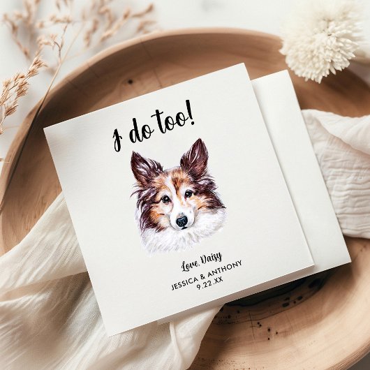 ドッグ結婚ズカクテルナプキン スタンダードカクテルナプキン