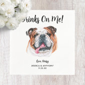 ドッグ結婚ズカクテルナプキン スタンダードカクテルナプキン