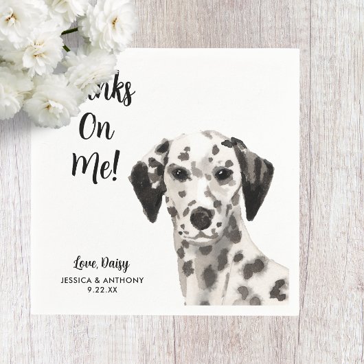 ドッグ結婚ズカクテルナプキン スタンダードカクテルナプキン