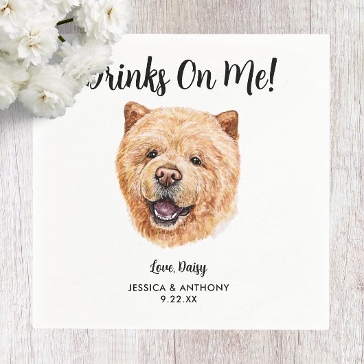 ドッグ結婚ズカクテルナプキン スタンダードカクテルナプキン