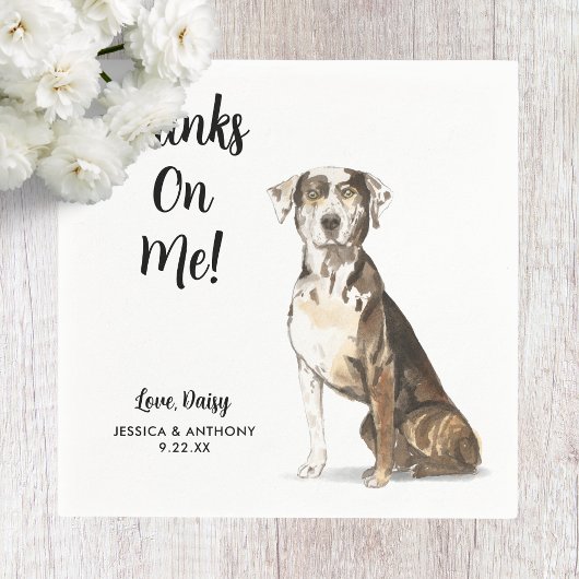 ドッグ結婚ズカクテルナプキン スタンダードカクテルナプキン