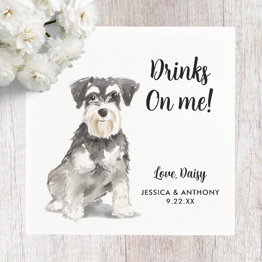 ドッグ結婚ズカクテルナプキン スタンダードカクテルナプキン