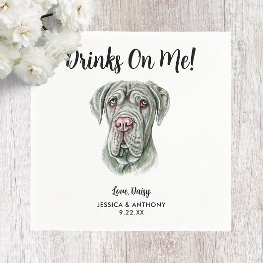 ドッグ結婚ズカクテルナプキン スタンダードカクテルナプキン