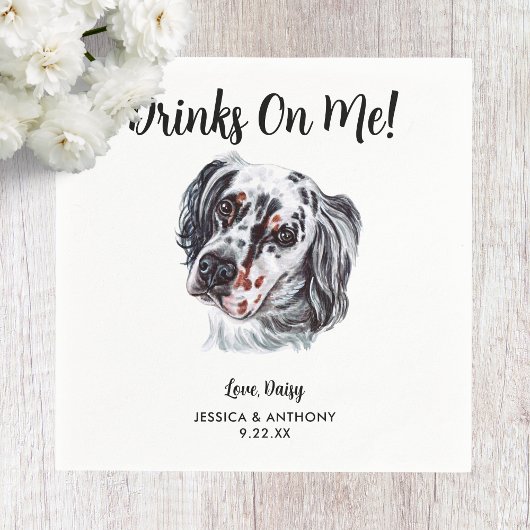 ドッグ結婚ズカクテルナプキン スタンダードカクテルナプキン