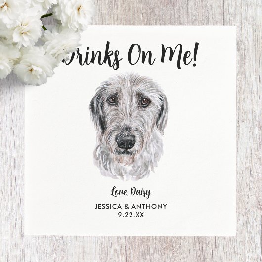 ドッグ結婚ズカクテルナプキン スタンダードカクテルナプキン