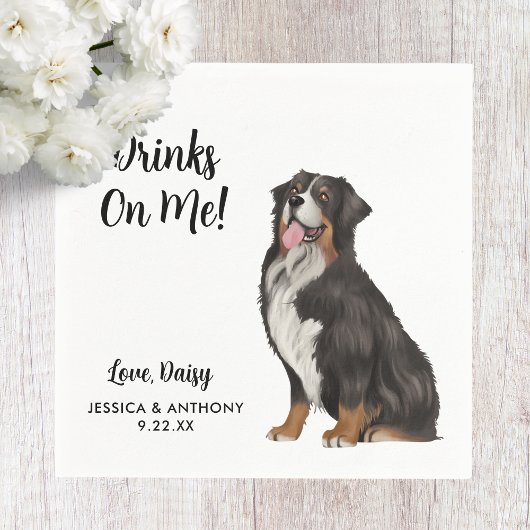 ドッグ結婚ズカクテルナプキン スタンダードカクテルナプキン