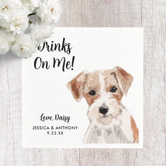 ドッグ結婚ズカクテルナプキン スタンダードカクテルナプキン