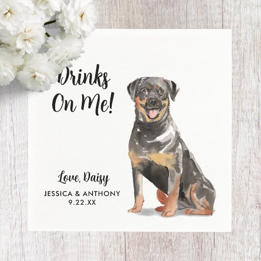 ドッグ結婚ズカクテルナプキン スタンダードカクテルナプキン