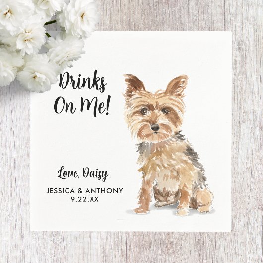 ドッグ結婚ズカクテルナプキン スタンダードカクテルナプキン