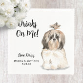 ドッグ結婚ズカクテルナプキン スタンダードカクテルナプキン