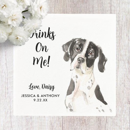 ドッグ結婚ズカクテルナプキン スタンダードカクテルナプキン