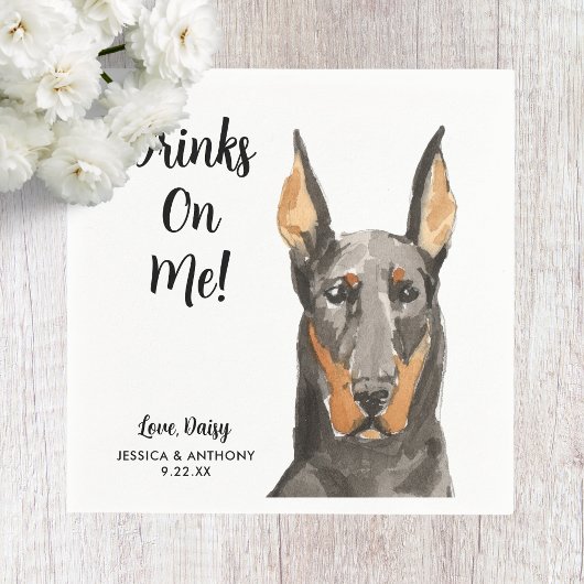 ドッグ結婚ズカクテルナプキン スタンダードカクテルナプキン