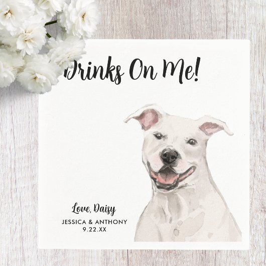 ドッグ結婚ズカクテルナプキン スタンダードカクテルナプキン