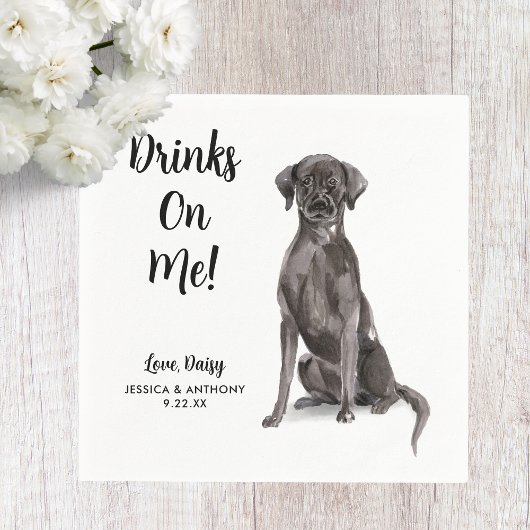 ドッグ結婚ズカクテルナプキン スタンダードカクテルナプキン