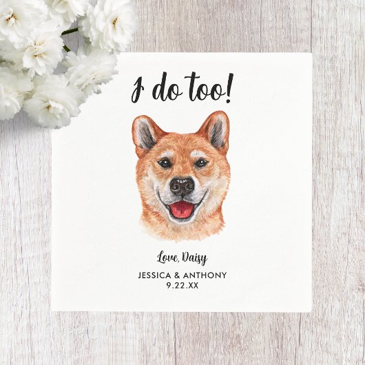 ドッグ結婚ズカクテルナプキン スタンダードカクテルナプキン