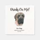 ドッグ結婚ズカクテルナプキン スタンダードカクテルナプキン (正面)