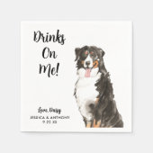 ドッグ結婚ズカクテルナプキン スタンダードカクテルナプキン (正面)