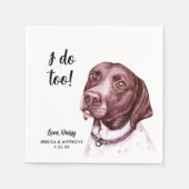 ドッグ結婚ズカクテルナプキン スタンダードカクテルナプキン (正面)
