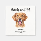 ドッグ結婚ズカクテルナプキン スタンダードカクテルナプキン (正面)