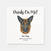 ドッグ結婚ズカクテルナプキン スタンダードカクテルナプキン (正面)