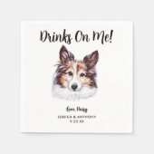 ドッグ結婚ズカクテルナプキン スタンダードカクテルナプキン (正面)