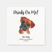 ドッグ結婚ズカクテルナプキン スタンダードカクテルナプキン (正面)