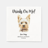 ドッグ結婚ズカクテルナプキン スタンダードカクテルナプキン (正面)