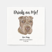 ドッグ結婚ズカクテルナプキン スタンダードカクテルナプキン (正面)