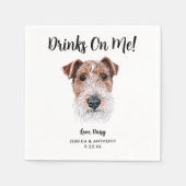 ドッグ結婚ズカクテルナプキン スタンダードカクテルナプキン (正面)