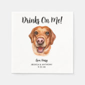 ドッグ結婚ズカクテルナプキン スタンダードカクテルナプキン (正面)