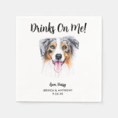 ドッグ結婚ズカクテルナプキン スタンダードカクテルナプキン (正面)