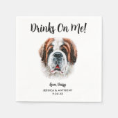 ドッグ結婚ズカクテルナプキン スタンダードカクテルナプキン (正面)