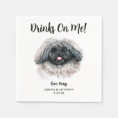 ドッグ結婚ズカクテルナプキン スタンダードカクテルナプキン (正面)