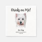 ドッグ結婚ズカクテルナプキン スタンダードカクテルナプキン (正面)