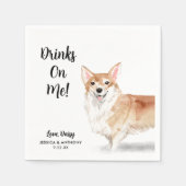 ドッグ結婚ズカクテルナプキン スタンダードカクテルナプキン (正面)