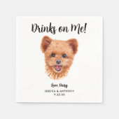 ドッグ結婚ズカクテルナプキン スタンダードカクテルナプキン (正面)