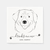 ドッグ結婚ズドリンクオンミーカスタムゴールデンレトリバー スタンダードカクテルナプキン (正面)