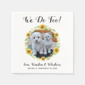 ドッグ結婚ズパーソナライズされたカクテルバー スタンダードカクテルナプキン (正面)