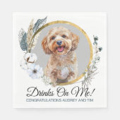 ドッグ結婚付きCockapoo Dogのナプキン写真 スタンダードランチョンナプキン (正面)